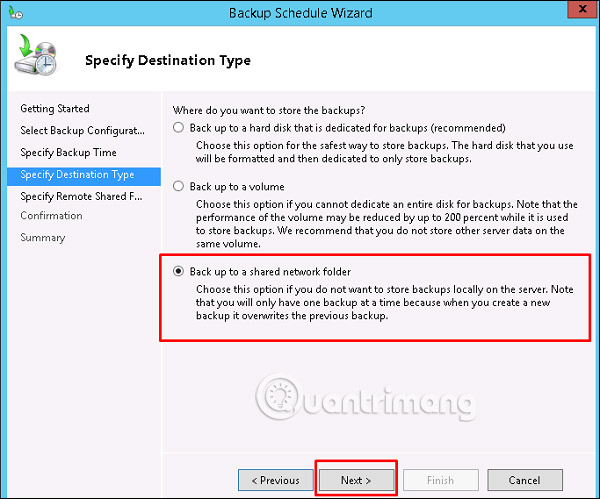 How to install and configure backups in Windows Server 2012 Picture 8