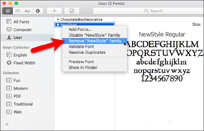 How to install and remove fonts on Mac Picture 16