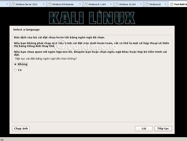 How to install and use Kali Linux on VmWare virtual machine Picture 5
