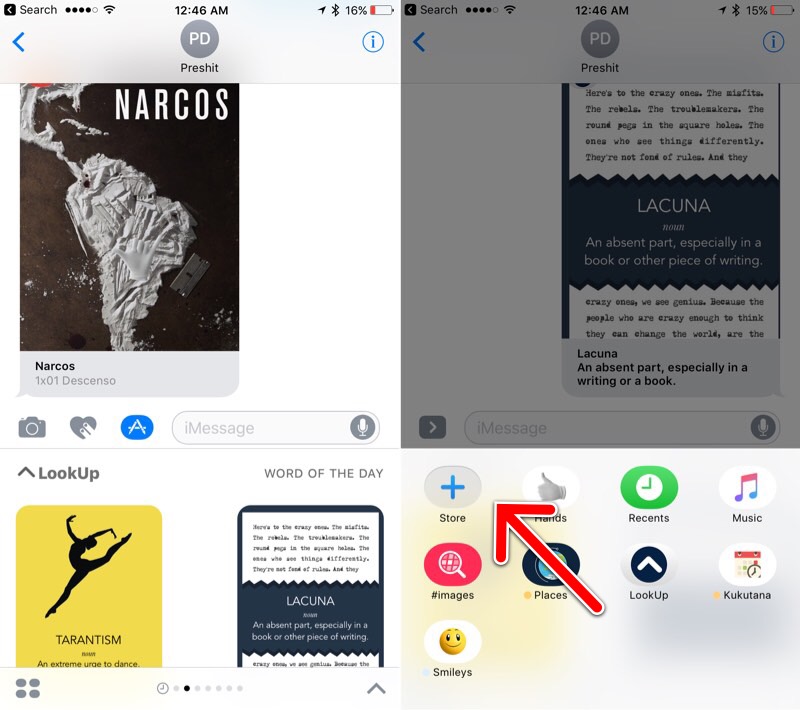 How to install and use the iMessage app store on Message iOS 10 application Picture 4