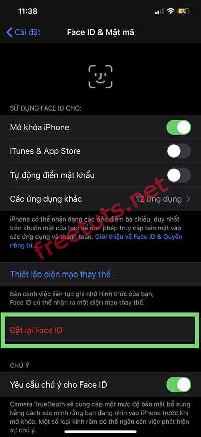 How to install / delete Face ID - Password protect iPhone X, Xs and iPhone 11 Picture 16