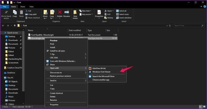 How to install fonts on GIMP Picture 3