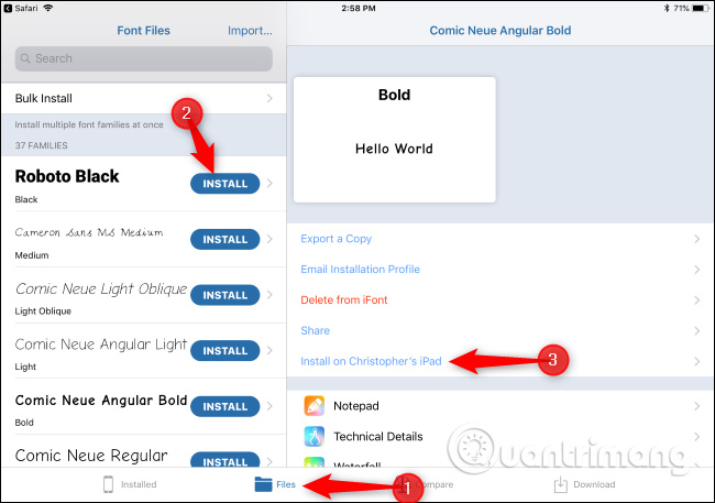 How to install fonts on iPhone, iPad Picture 4