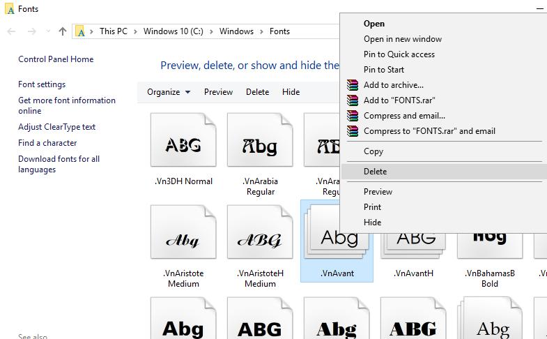 How to install fonts on Windows (Win7 - Win8 - Win10) Picture 14