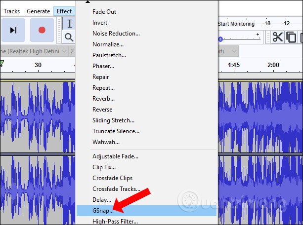 gsnap for audacity