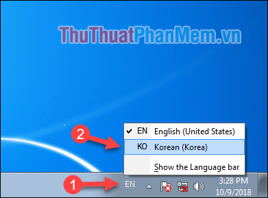 add korean font windows 7