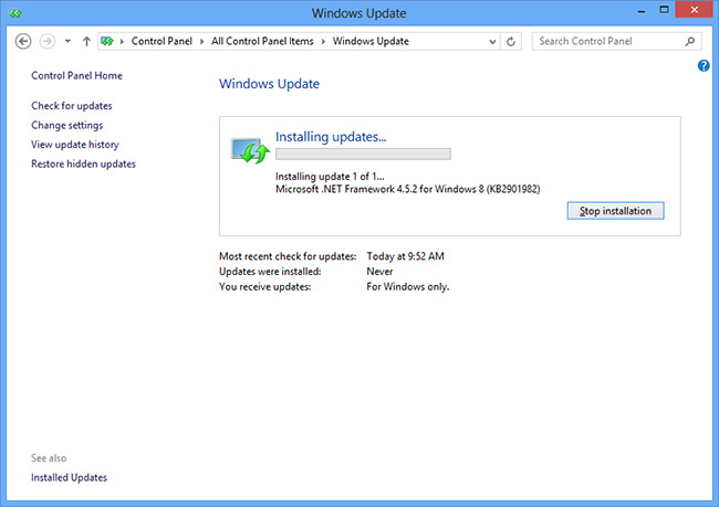 How to install Microsoft NET Framework 4.5 full for Windows 7, 8 with Windows Update Picture 5