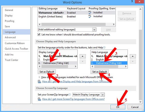 How to install Vietnamese for Microsoft Office 2013 suite Picture 9