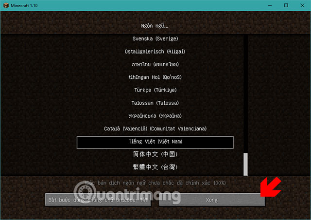 How to install Vietnamese for Minecraft Picture 4