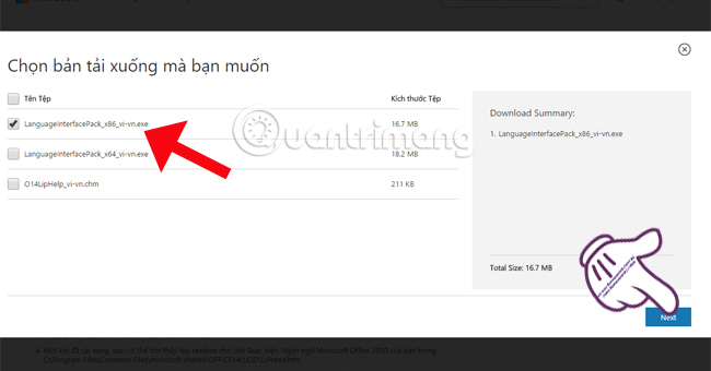 How to install Vietnamese interface for Microsoft Office 2010 Picture 2