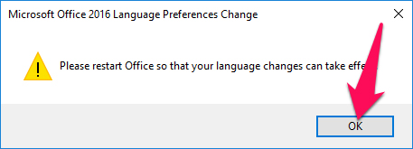 How to install Vietnamese language interface on Microsoft Office 2016 Picture 9