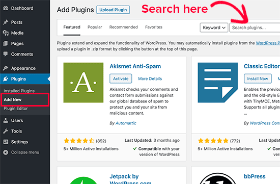 How to install WordPress plugin Picture 1