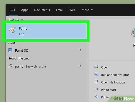 how to open paint in windows 8