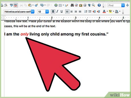 How to Italicize Picture 10