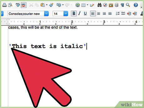 How to Italicize Picture 9