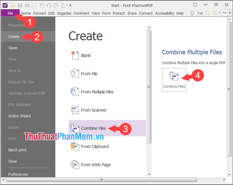 how to combine two foxit phantom pdfs into one