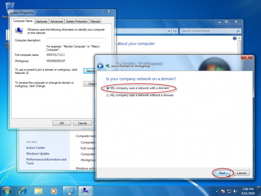 Picture 11 of How to join the domain in Windows 7