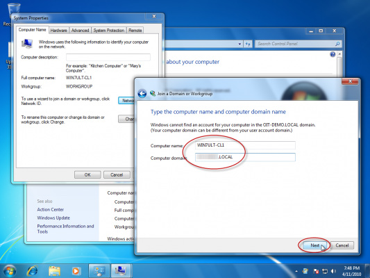 Picture 12 of How to join the domain in Windows 7