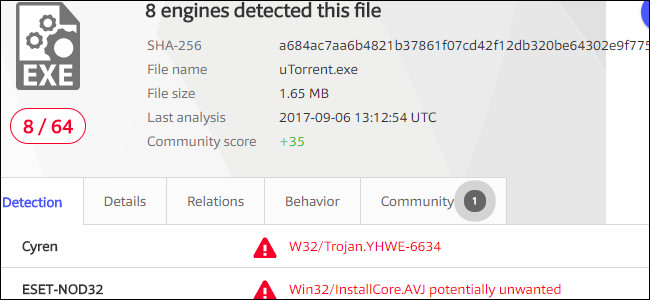 How to know for sure a safe file before downloading? Picture 1