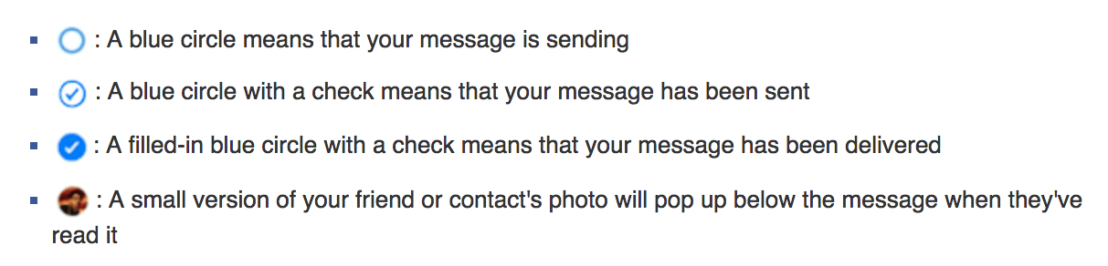 how do you know if someone reads your message on facebook messenger