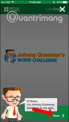 How to learn English on the phone with Johnny Grammar's Word Challenge Picture 1