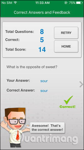 How to learn English on the phone with Johnny Grammar's Word Challenge Picture 12