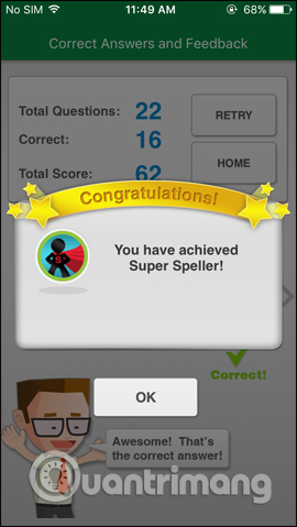 How to learn English on the phone with Johnny Grammar's Word Challenge Picture 13