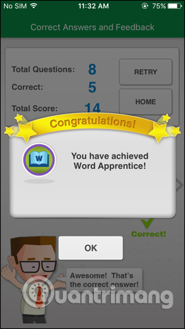 How to learn English on the phone with Johnny Grammar's Word Challenge Picture 14