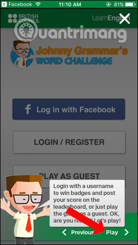 How to learn English on the phone with Johnny Grammar's Word Challenge Picture 2