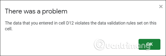 How to limit data with Data Validation in Google Sheets Picture 6