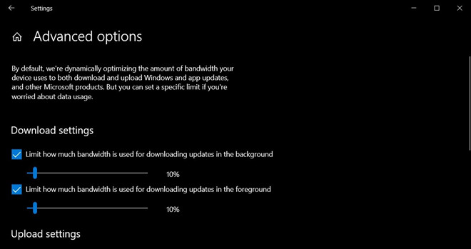 How to limit the bandwidth of Windows Update on Windows 10 Picture 1