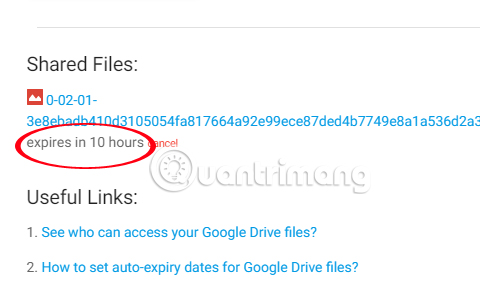 How to limit the time of sharing links on Google Drive Picture 8