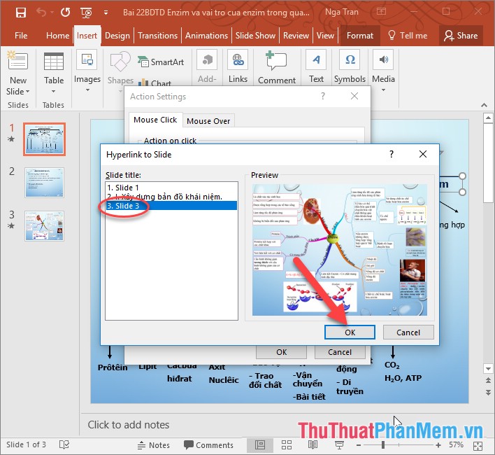 how to link presentation in powerpoint