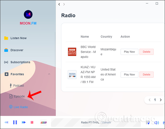How to listen to the radio on Windows 10 with Moon FM Picture 16