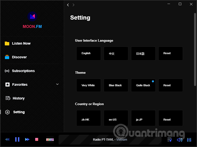 How to listen to the radio on Windows 10 with Moon FM Picture 18