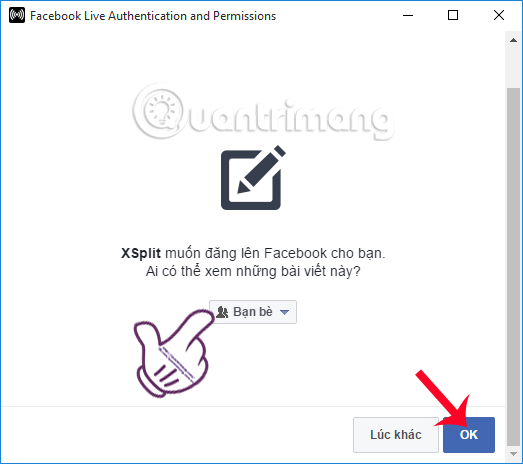How to live stream Facebook using the software XSplit Broadcaster Picture 17