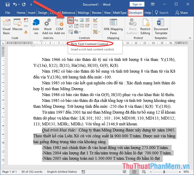 How to lock a data area in Word Picture 12