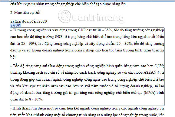 How to lock a data area on Word Picture 19