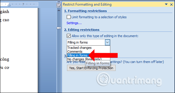 How to lock a data area on Word Picture 3