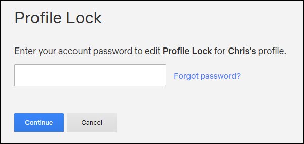 How to lock down the created Netflix profile Picture 4