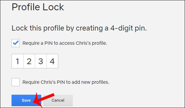 How to lock down the created Netflix profile Picture 5
