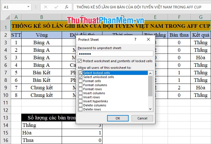 How to lock Excel Sheet, set a password for the sheet in Excel Picture 3