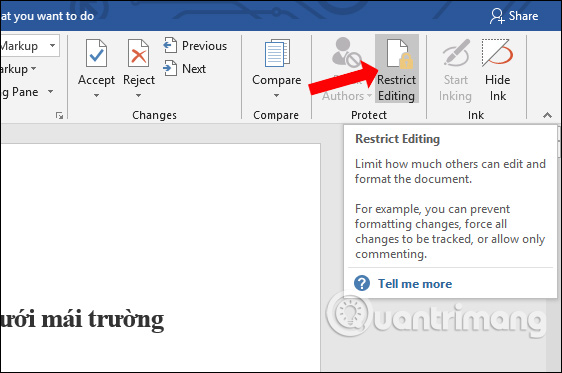 how to lock formatting in word