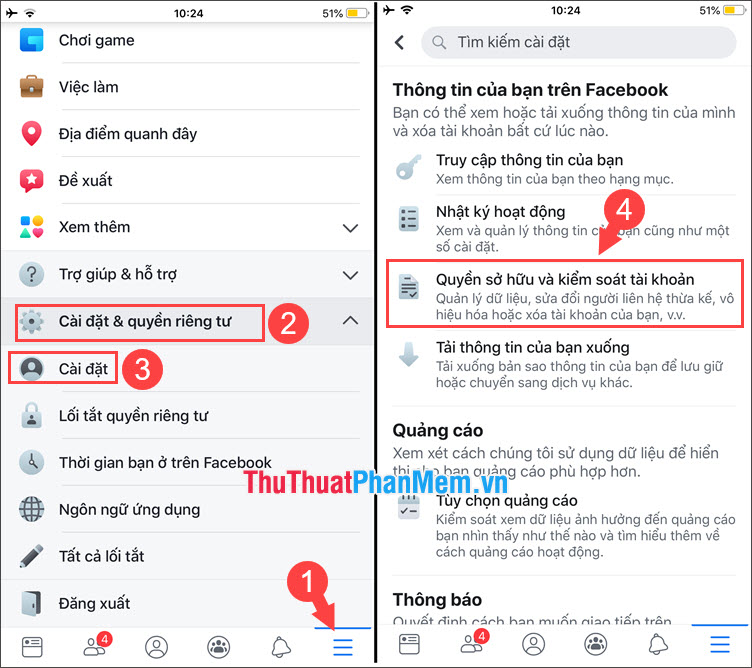 How to lock your Facebook account temporarily or permanently on iPhone Picture 2