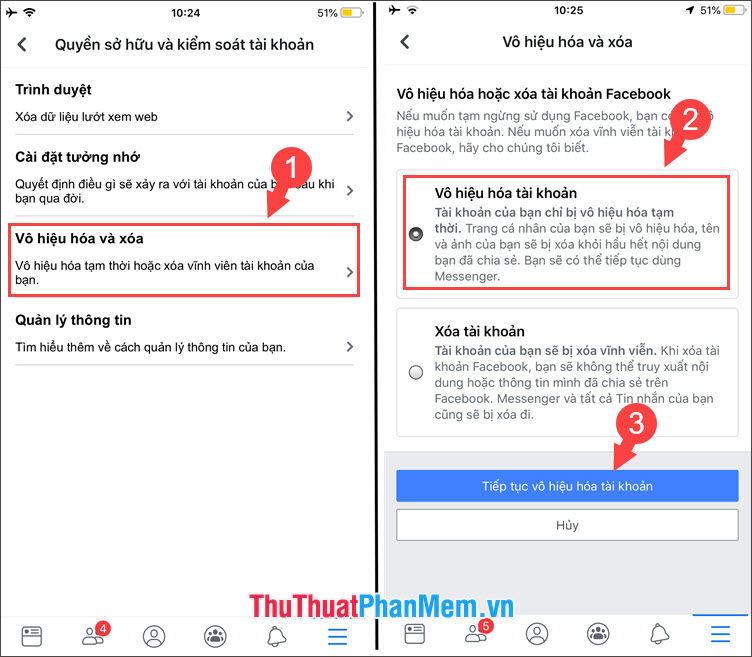 How to lock your Facebook account temporarily or permanently on iPhone Picture 3