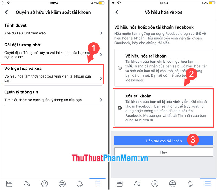 How to lock your Facebook account temporarily or permanently on iPhone Picture 6