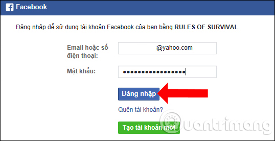 How to log in Rules of Survival with Facebook Picture 2