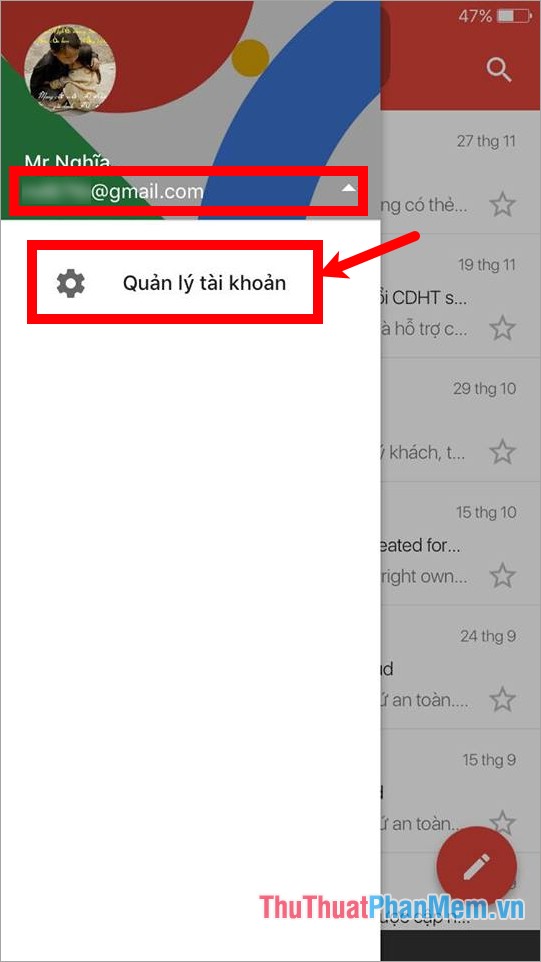 How to log out of Gmail on your phone Picture 14