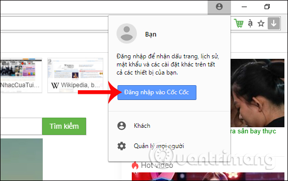 images 1 of How to login to Google account on Coc Coc