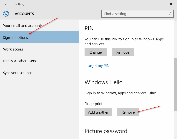 images 11 of How to login Windows 10 by fingerprint